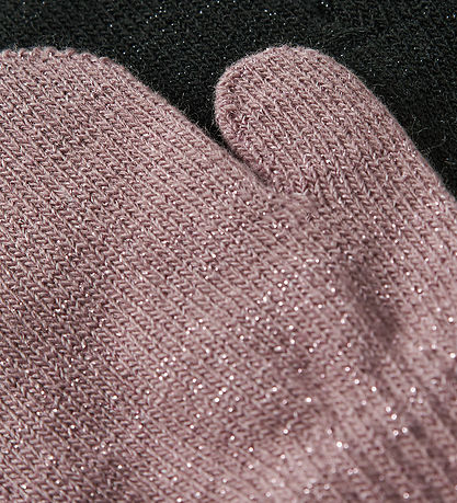 Name It Fäustlinge - NmfMagic - 2er-Pack - Schwarz/Woodrose