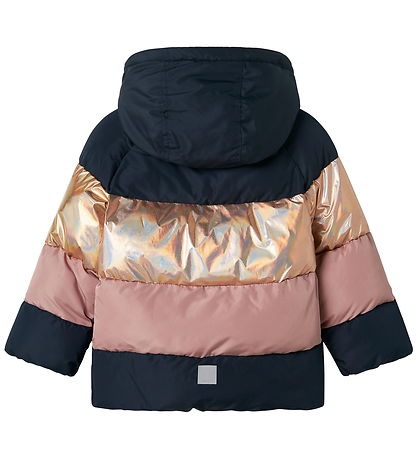 Name It Puffer Jacket - NmfMille - Dark Sapphire w. Stripes