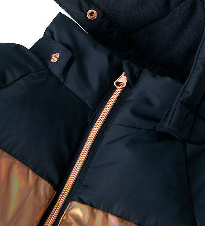 Name It Puffer Jacket - NmfMille - Dark Sapphire w. Stripes
