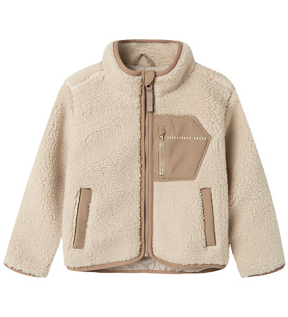 Name It Fleece Jacket - NmnMattia - Moonbeam/Savannah Tan