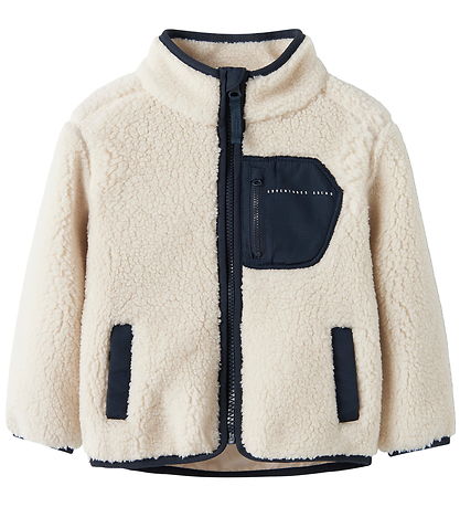 Name It Fleece Jacket - NmnMattia - Moonbeam/Dark Sapphire