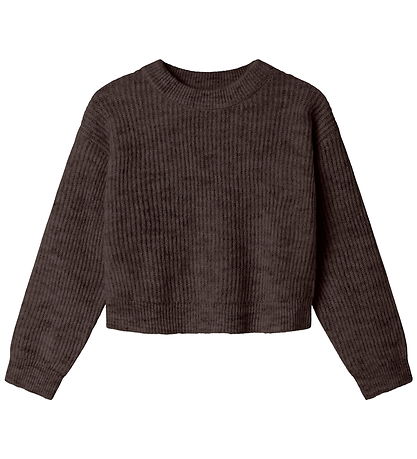 Name It Bluse - Strick - NkfHolly - Boxy - Seal Brown