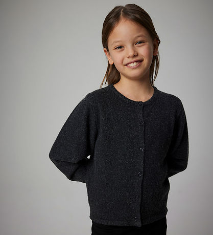 Name It Cardigan - Prjónað - NkfSaluna - Dark Grey Melange