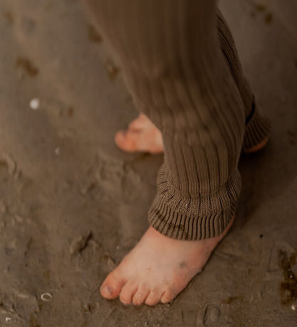 Hanevild Leggings - Knitted - Rib - Heather - Coriander