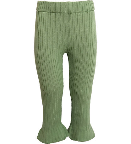 Hanevild Byxor - Stickad - Rib - Tilde - Skiffer Green