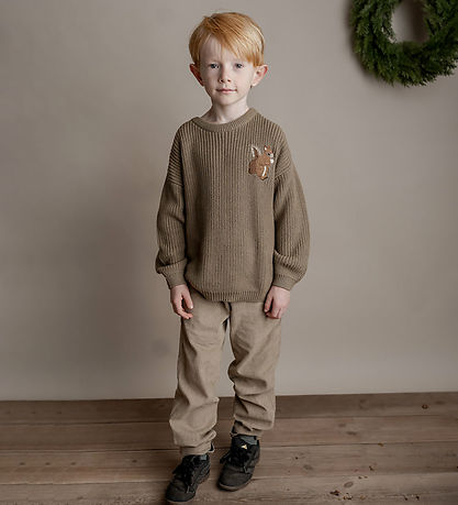 Hanevild Corduroy Trousers - Salt - Coriander