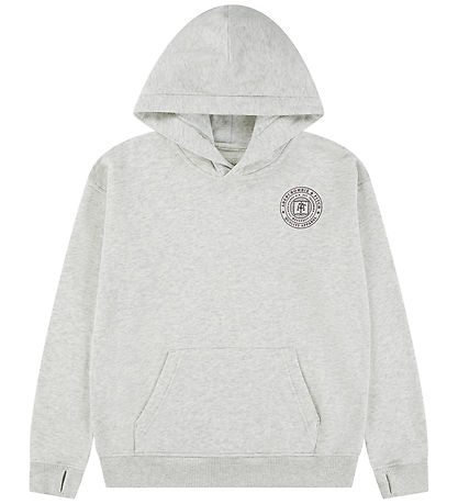 Abercrombie & Fitch Kapuzenpullover - Hellgrau-Meliert m. Print