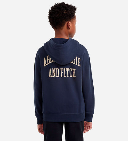 Abercrombie & Fitch Kapuzenpullover - Navy Blazer m. Print