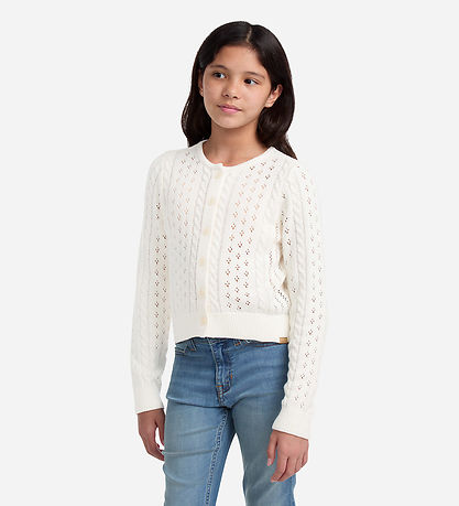 Abercrombie & Fitch Cardigan - Knitted - Jet Stream w. Pointelle