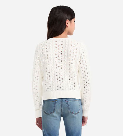 Abercrombie & Fitch Cardigan - Knitted - Jet Stream w. Pointelle