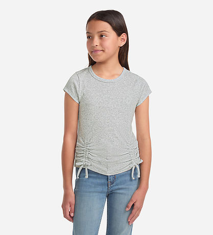 Abercrombie & Fitch Stuttermabolur - Rib - Ljósgráir tónar