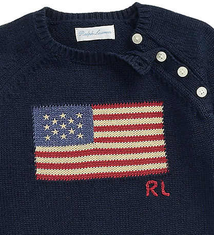 Polo Ralph Lauren Jumpsuit - Knitted - Hunter Navy w. Flag