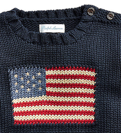 Polo Ralph Lauren Blouse - Knitted - Flag - Hunter Navy