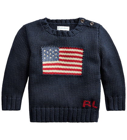 Polo Ralph Lauren Blouse - Knitted - Flag - Hunter Navy