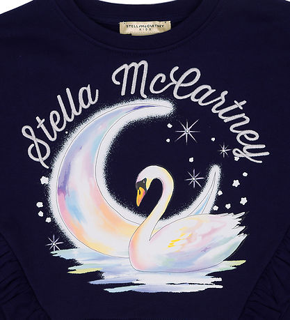 Stella McCartney Kids Sweatshirt - Navy w. Print/Ruffles