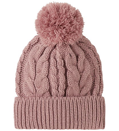 Name It Beanie - Knitted - NmfMilo - Woodrose