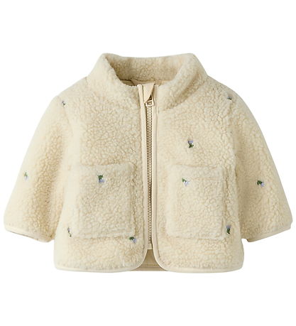 Name It Fleece Jacket - Teddy - NbfMagot - Fog/Flower