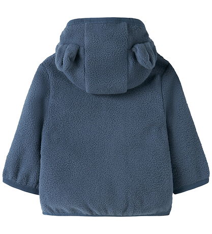 Name It Fleece Jacket - NbnMeeko - Vintage Indigo w. Ears