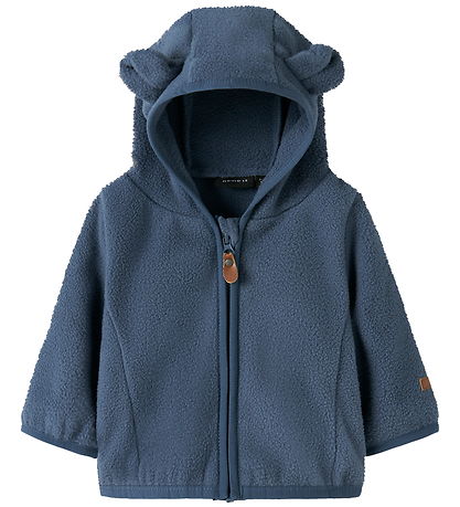 Name It Fleece Jacket - NbnMeeko - Vintage Indigo w. Ears