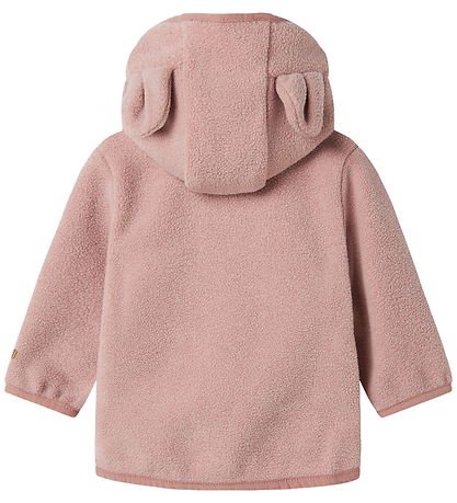 Name It Fleece Jacket - NbnMeeko - Woodrose w. Ears