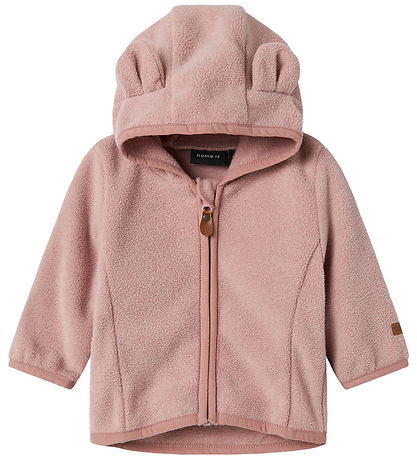 Name It Fleece Jacket - NbnMeeko - Woodrose w. Ears