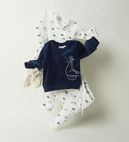 Name It Sweatshirt - Cord - NbmNando - Insignia Blue m. Print
