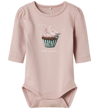 Name It Bodysuit l/s - NbfNucake - Burnished Lilac w. Print