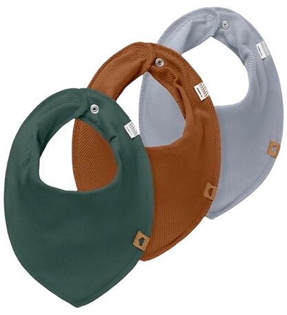 Bavoir baveur Name It - 3 Pack - Rib - NbmYasim - Vert/Bleu/Marr