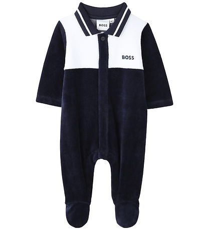 BOSS Cadeaubox - Pyjamapak - Fluweel - Wit/Navy