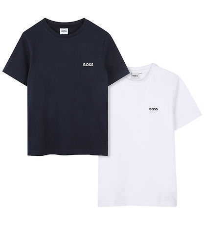 BOSS T-Shirt - 2er-Pack - Navy/Weiß