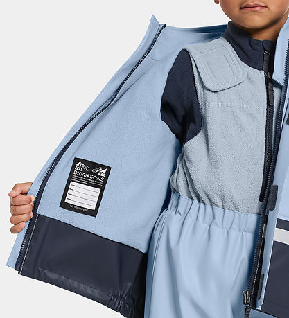 Didriksons Regnkläder m. Fleece - Boardman - PU - Cloud Blue