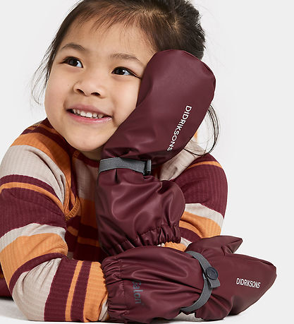 Didriksons Mittens w. Fleece - PU - Pileglove - Anemon Red