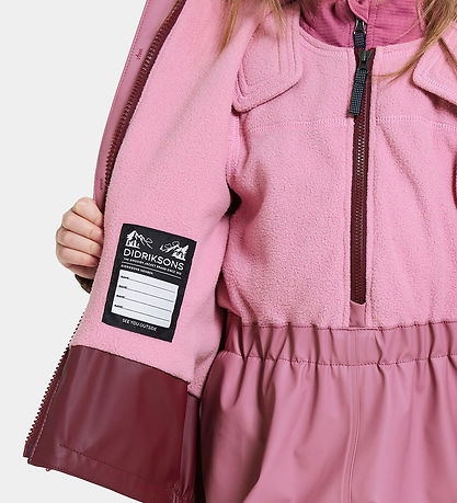 Didrikson Regnkläder m. Fleece - Boardman - PU - Heather Rosa