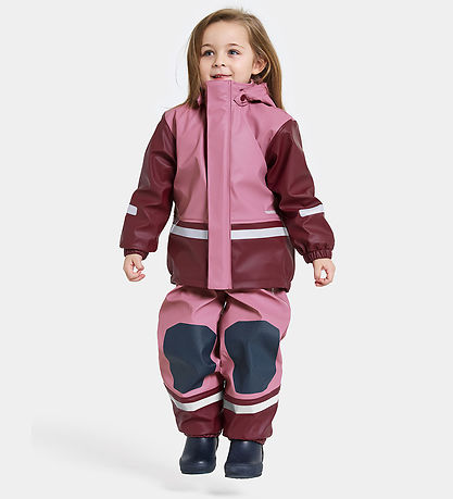 Didrikson Regnkläder m. Fleece - Boardman - PU - Heather Rosa