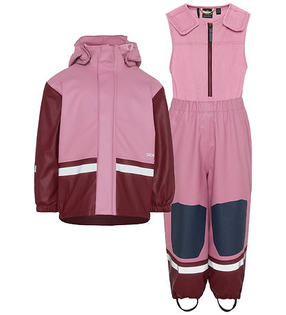 Didrikson Regnkläder m. Fleece - Boardman - PU - Heather Rosa