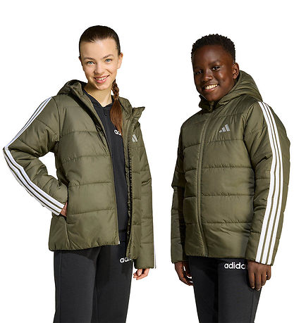 adidas Performance Puffer Jacket - J Ess 3S - Olistr/Black