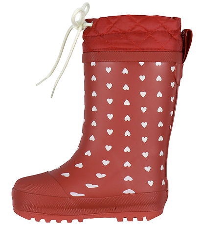 Angulus Thermo Boots w. Wool Lining - Red Hearts