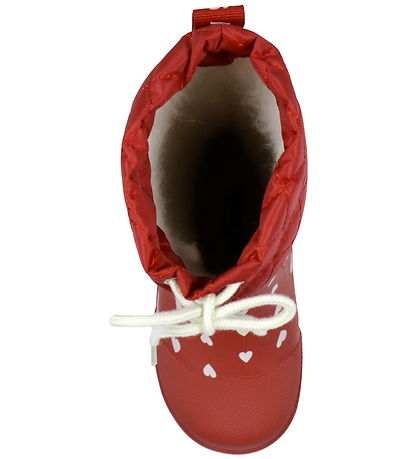 Angulus Thermo Boots w. Wool Lining - Red Hearts