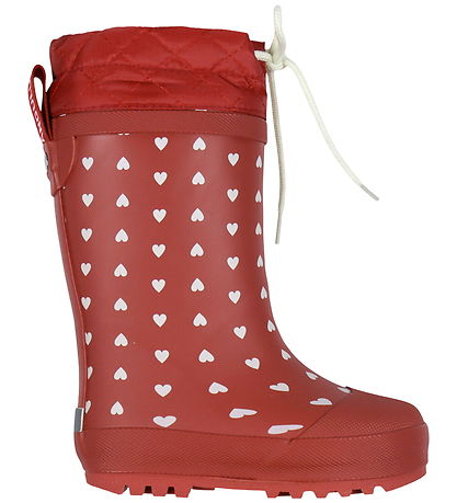 Angulus Thermo Boots w. Wool Lining - Red Hearts