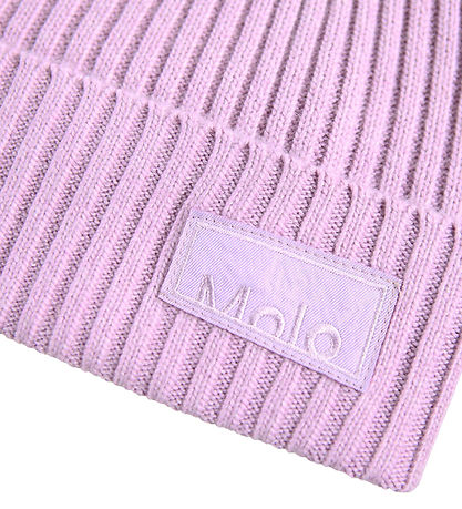 Molo Beanie - Viscose/Nylon - Rib - Karli - Purple Ray
