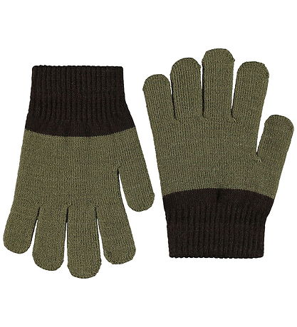 Molo Handschuhe - 2er-Pack - Strick - Kei - Bark Green