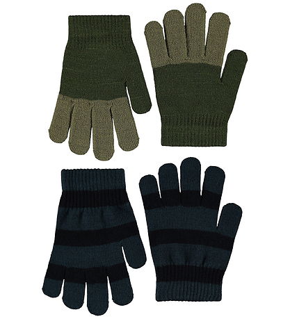 Molo Handschuhe - 2er-Pack - Strick - Kei - Bark Green