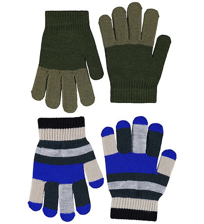 Molo Handschuhe - 2er-Pack - Strick - Kei - Dark Forest