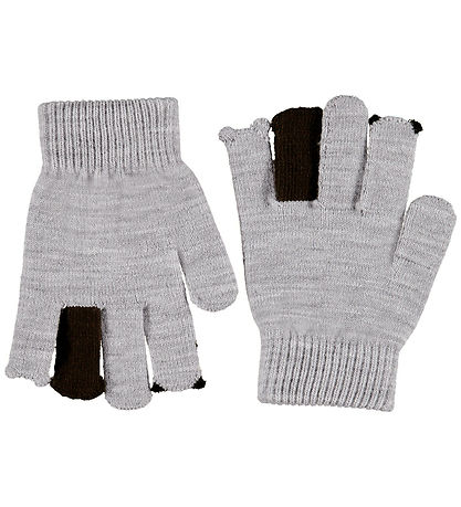 Molo Hanskar - Prjónað - Kaapo - Grey Melange M. Dýr