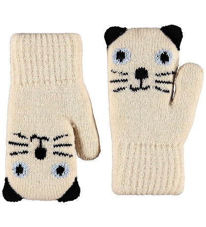 Molo Vantar m. Foder - Stickad - Kenau - Vanilla m. Katt
