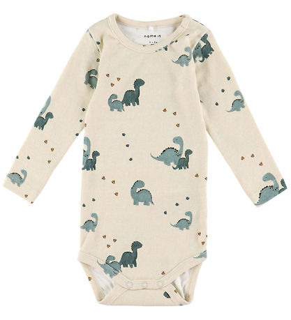 Name It Set - Trousers/Bodysuit l/s - NbmNohr - Peyote Melange w