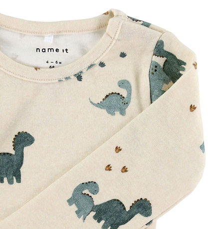 Name It Set - Trousers/Bodysuit l/s - NbmNohr - Peyote Melange w