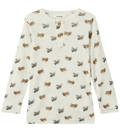 Lil' Atelier Bluse - Wolle/Modal - NmmNalu - Turteltaube/MELANGE