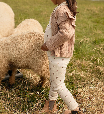 Lil' Atelier Leggings - Wool/Modal - NmfNalu - Turtledove/MELANG