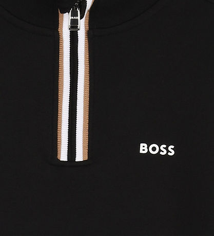 BOSS Bluse m. Reißverschluss - Schwarz